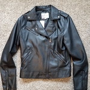 Black leather jacket